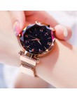 Reloj Mujer luksusowe Starry Sky kobiet zegarki Magnetic pas siatki paski do zegarków kobiet moda sukienka na rękę Zegarek Damsk