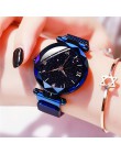 Reloj Mujer luksusowe Starry Sky kobiet zegarki Magnetic pas siatki paski do zegarków kobiet moda sukienka na rękę Zegarek Damsk