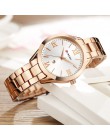 CURREN złoty zegarek damski zegarki damskie kreatywny stalowy damski bransoletki z zegarkiem kobieta zegar Relogio Feminino Mont