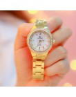 2020 panie zegarki sukienka złoty zegarek kobiety kryształowy diament zegarki ze stali nierdzewnej srebrny zegar kobiety Montre 