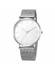 Montre Femme Modern Fashion Reloj Mujer czarny kwarc zegarek kobiety Mesh bransoletka ze stali nierdzewnej Casual Wrist Watch dl