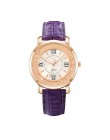 Nowe damskie zegarki Rhinestone skórzana bransoletka zegarek damskie modne zegarki damskie Alloy analogowe kwarcowe relojes @ F