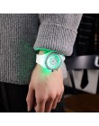 Lampa błyskowa led zegarek świetlny trendy osobowości studenci miłośnicy galaretki kobieta zegarki męskie 7 kolor światła zegare