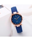 Zegarek damski Top marka kobiety zegarek Rhinestone Starry Sky zegarki skórzany zegarek kwarcowy kobieta zegar Reloj Mujer Kol S