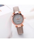 Zegarek damski Top marka kobiety zegarek Rhinestone Starry Sky zegarki skórzany zegarek kwarcowy kobieta zegar Reloj Mujer Kol S