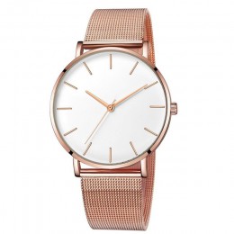 2019 ultra-cienki różowe złoto Zegarek minimalistyczny Mesh kobiety Zegarek montre femme zegarki Zegarek Damski Zegarek Relojes 