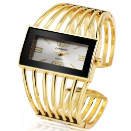 CANSNOW damski zegarek luksusowa moda bransoletka z różowego złota bransoletka zegarek kobiety sukienka zegar kobieta Lady Saati