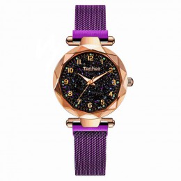 Magnetyczny Starry Sky kobiety Wrist Watch 2019 dla Top damski marka luksusowy zegarek różowe złoto relogio feminino kobieta zeg