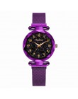 Magnetyczny Starry Sky kobiety Wrist Watch 2019 dla Top damski marka luksusowy zegarek różowe złoto relogio feminino kobieta zeg