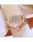 Kobiety zegarki złoty luksusowy markowy diament panie kwarcowe zegarki zegar ze stali nierdzewnej kobiet zegarek relogio feminin