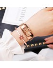 Luksusowe panie sukienka zegarek złota róża 2019 nowa moda na co dzień zegarek kobiet zegarki na rękę ze stali nierdzewnej magne