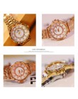 Diament kobiety luksusowej marki zegarek 2019 Rhinestone eleganckie panie zegarki złoty zegar zegarki dla kobiet relogio feminin