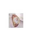 Reloj mujer kobiety zegarek Rose Flower wzór Dial zegarki damskie skórzany pasek Graffiti panie zegar relogio feminino