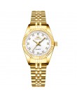 Marka chenxi Top luksusowy damski złoty zegarek kobiety złoty zegar kobiet kobiet sukienka Rhinestone kwarcowe zegarki wodoodpor