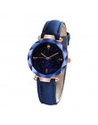Luksusowe kobiety zegarki Starry Sky nieregularne Dial moda damska skórzany pasek do zegarka kwarcowy zegar Casual Reloj Mujer @