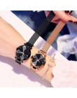 2019 luksusowy zegarek kobiety Starry Sky Design zegarki kwarcowe dla kobiet Mesh magnes Casual zegarki Relogio Feminino Ladies 