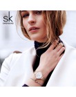 Shengke nowe kreatywne kobiety zegarki luksusowe Rosegold panie kwarcowe zegarki Relogio Feminino opaska siatkowa na rękę Reloj 