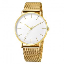 2019 prostota nowoczesny zegarek kwarcowy kobiety siatki ze stali nierdzewnej bransoletka wysokiej jakości dorywczo na rękę dla 