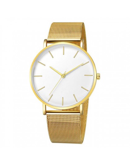 2019 prostota nowoczesny zegarek kwarcowy kobiety siatki ze stali nierdzewnej bransoletka wysokiej jakości dorywczo na rękę dla 