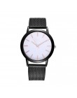 Montre Femme nowoczesna moda czarny kwarc zegarek kobiety Mesh Steel relogio wysokiej jakości zegarek na rękę kobiety zegarki re