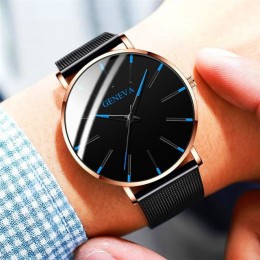 Relogio Masculino proste kobiety mężczyźni zegarki siatka ze stali nierdzewnej kwarcowy zegarek na rękę modny zegarek damski zeg
