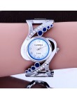 Nowy projekt kobiety bransoletka na rękę z zegarkiem kryształ kwarcowy luksusowe relojes rhinestone moda zegarki damskie gorąca 