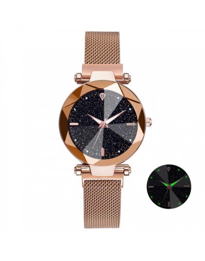 2019 luksusowy zegarek kobiety Starry Sky Design zegarki kwarcowe dla kobiet Mesh magnes Casual zegarki Relogio Feminino Ladies 