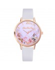 Relojes Para Mujer godziny kobiety zegarki skórzany pasek Luxe marki razy zegarek kobiety panie zegarek kreatywny kwiat seks Kol