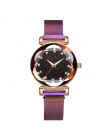 2019 nowe luksusowe kobiety zegarki moda elegancka klamra magnetyczna różowe złoto panie zegarek Starry Sky diamentowy prezent k