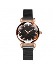 2019 nowe luksusowe kobiety zegarki moda elegancka klamra magnetyczna różowe złoto panie zegarek Starry Sky diamentowy prezent k