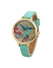 Modne niebieskie kolibry damski pasek skórzany do zegarka analogowe zegarki kwarcowe zegarki damskie okrągłe Retro zegary B30