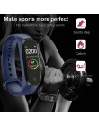 Inteligentny wysokiej jakości zegarek M4 mężczyźni i kobiety Monitor ciśnienia krwi pulsometr przenośny sport przypomnienie bran