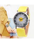 Nowe mody panie oglądać kobiet kwiat dorywczo skórzane analogowe zegarki kwarcowe zegarki kwarcowe zegar prezenty Relogio Femini