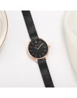 CURREN zegarki damskie luksusowy zegarek na rękę relogio feminino zegar dla kobiet Milanese Steel Lady różowo-złoty kwarc damski
