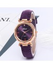 Zegarek damski skórzany pasek marki zegarki na rękę moda damska skórzany zegarek na co dzień luksusowy analogowy kryształowy zeg
