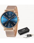 2019 damski zegarek LIGE Top marka luksusowe kobiety moda Casual wszystkie stalowe Ultra cienka siatka pas kwarcowy zegar Relogi