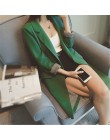 Jednoprzyciskowy długi blezer Jacket Women 2019 wiosna jesień przylegająca elegancka kurtka biurowa, damska odzież wierzchnia pł