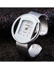 Luksusowa marka złoto srebro kobiety zegarki stalowe panie zegarek kreatywny dziewczyna zegarek kwarcowy zegar Saat Montre Relog