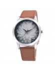 Nowe mody panie oglądać kobiet kwiat dorywczo skórzane analogowe zegarki kwarcowe zegarki kwarcowe zegar prezenty Relogio Femini