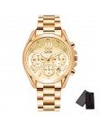 Luksusowe różowe złoto kobiet dorywczo zegarek wodoodporny kalendarz unikalny strój biznesowy kwarcowy zegarki dla kobiet złoty 