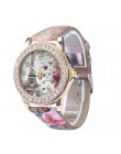Genewa damski zegarek wzór wieży Rhinestone skórzany pasek analogowy zegarek kwarcowy Vogue tanie zegarki na rękę dla kobiet YE1
