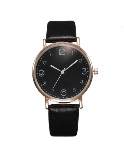 Top Style moda damska luksusowy skórzany pasek analogowy zegarek kwarcowy złoty zegarek damski kobiety sukienka Reloj Mujer czar