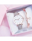Luksusowe damskie zegarki zestaw bransoletek Starry Sky Ladies Women Watch Casual skórzany zegarek kwarcowy dziewczyna zegar rel
