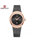 Zegarki damskie NAVIFORCE Top luksusowa marka Lady Fashion Casual prosty stalowy siatkowy zegarek na rękę z paskiem, bransoletą 