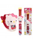 Relogio Infantil 2019 Hello Kitty bajkowy zegarek dla dzieci moda dla dzieci zegarek dziewczyna chłopiec śliczna gumowa skóra el