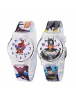 Spiderman Batman Cartoon zegarki dla dzieci 30M wodoodporny galaretki uroczy wzór pasek dzieci zegarek chłopcy Babys prezent Mon