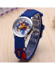 Spider-Man zegarki dla dzieci chłopiec i dziewczęta śliczny bajkowy zegarek miękkie silikonowe zegarki kwarcowe Sprots prezenty 