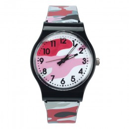 Nowe mody dzieci zegarki styl kamuflażu chłopiec dziewczyny LED analogowy zegarek kwarcowy gumowy Sport zegarek wojskowy Relogio