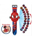 Księżniczka Spiderman zegarki dla dzieci projekcja Cartoon wzór cyfrowy dziecięcy zegarek dla chłopców dziewcząt LED zegar z wyś