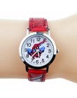 JOYROX księżniczka Elsa wzór zegarek dziewczęcy Cartoon Spiderman chłopcy zegarki skórzany pasek na rękę zegar dla dzieci reloj 